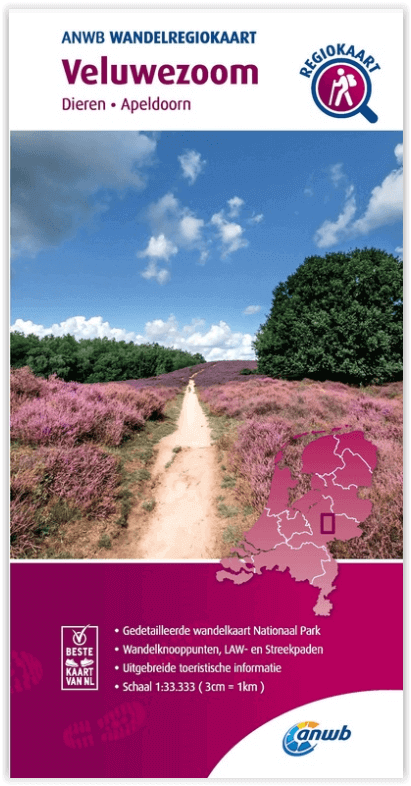 Wandelregiokaart 102 Veluwezoom Gelderland - Anwb
