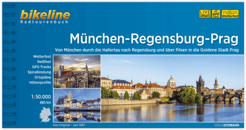 Fietsgids München- Regensburg- Prag - Bikeline Estebauer