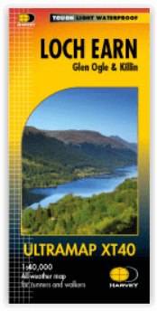 Wandelkaart XT40 ultra - Loch Earn Schotland - Harvey Maps