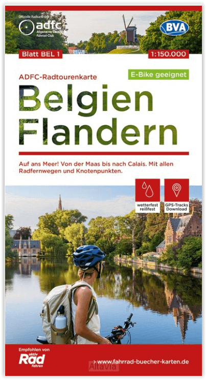 Fietskaart BEL1 Vlaanderen België - ADFC