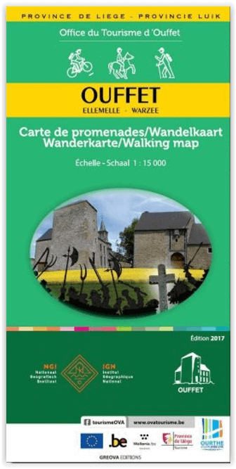 Wandelkaart Ouffet- Ellemelle- Warzee & Ourthe Amblève - NGI