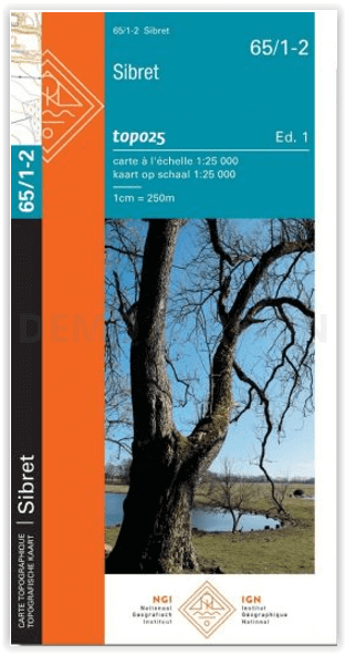TOPO Wandelkaart 65/1-2 Sibret & Vaux-sur-Sûre - NGI