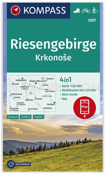 Wandelkaart 2087 Riesengebirge Krkonose Tsjechië - Kompass
