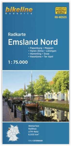 Fietskaart Bikeline NDS-05 - Emsland Noord Duitsland - Estenbauer