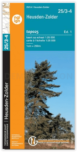 TOPO Wandelkaart 25/3-4 Heusden-Zolder - NGI
