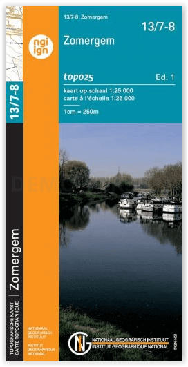 TOPO Wandelkaart 13/7-8 Zomergem - NGI