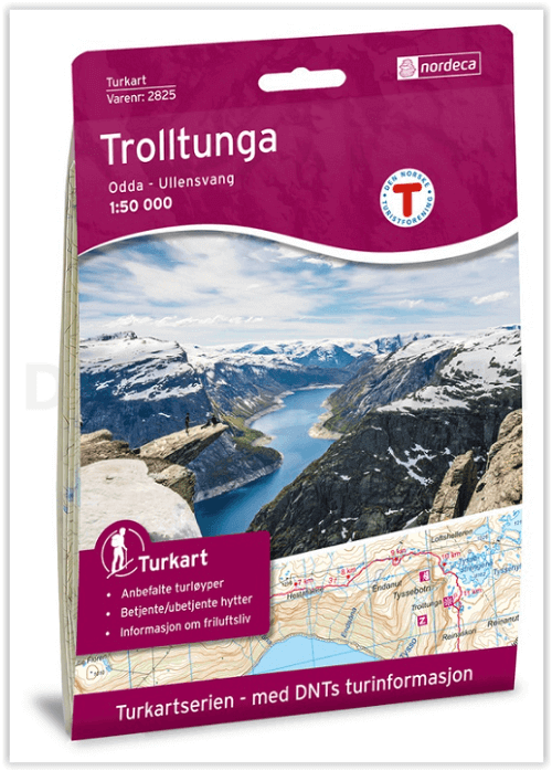 Wandelkaart 2825 Turkart Trolltunga - Nordeca AS