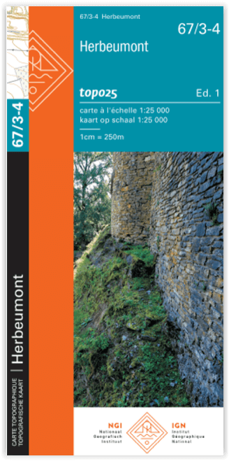 TOPO Wandelkaart 67/3-4 Herbeumont - NGI