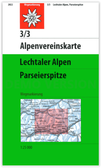 Wandelkaart 03/3 Lechtaler Alpen - Alpenverein