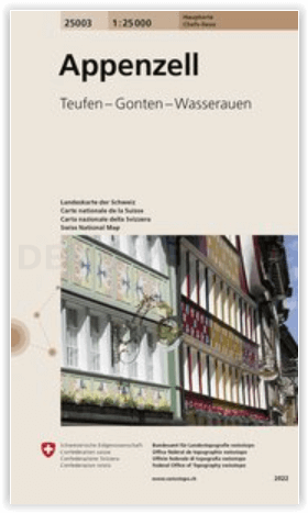 Wandelkaart 25003 Appenzell - Swisstopo