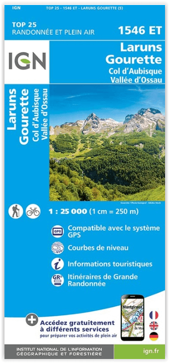 Wandelkaart 1546 ET Laruns & Gourette - IGN