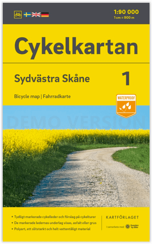 Fietskaart 01 Cykelkartan S.V. Skåne- Z.W. Skane - Norstedts