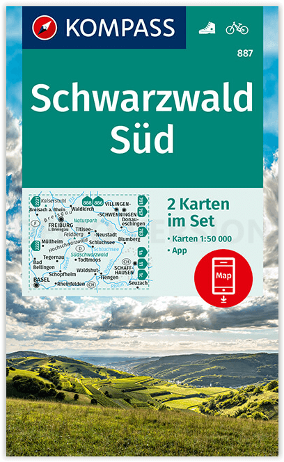 Wandelkaart 887 Schwarzwald Süd - Kompass