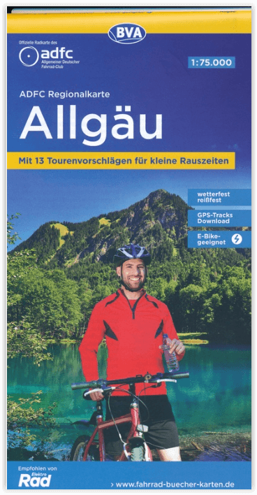 Fietskaart ADFC Regionalkarte Allgäu Beieren Duitsland - ADFC