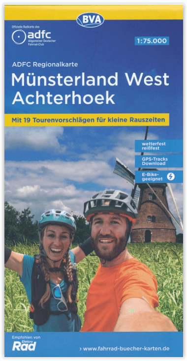 Fietskaart ADFC Regionalkarte Münsterland West & Achterhoek Niederlande - ADFC
