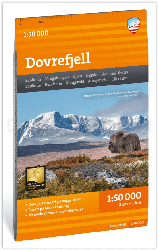 Wandelkaart Tourkaart 060 Dovrefjell Sunndalsfjella - Calazo