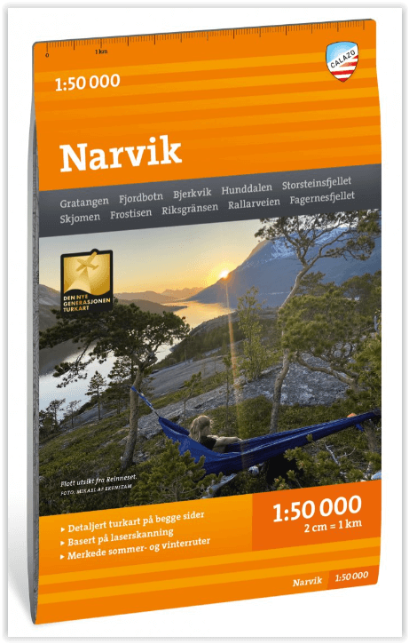 Wandelkaart Tourkaart 250 Narvik - Calazo