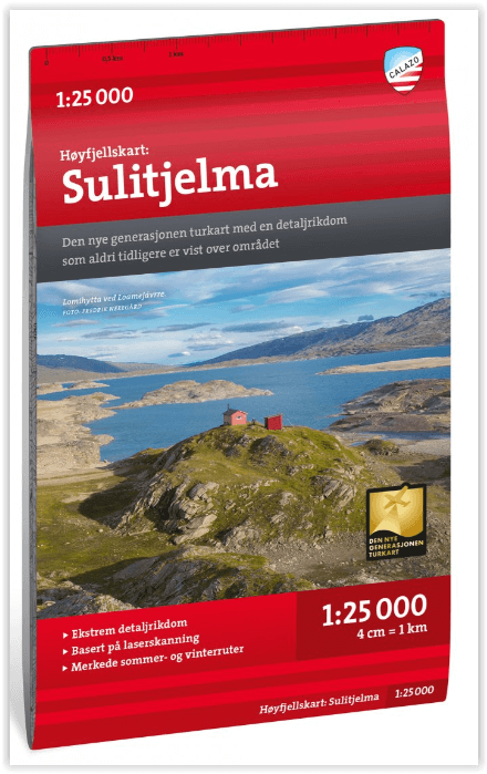 Wandelkaart Hoogalpinekaart 340 Sulitjelma - Calazo