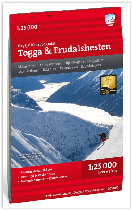 Wandelkaart Hoogalpinekaart 320 Togga og Frudalshesten - Calazo