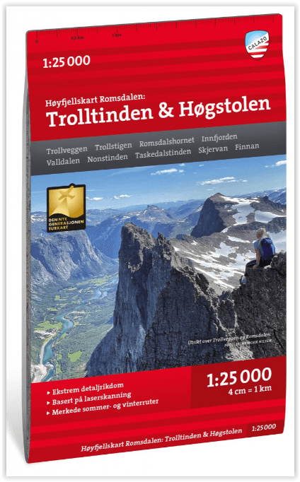 Wandelkaart Hoogalpinekaart 290 Trolltindan & Høgstolen - Calazo