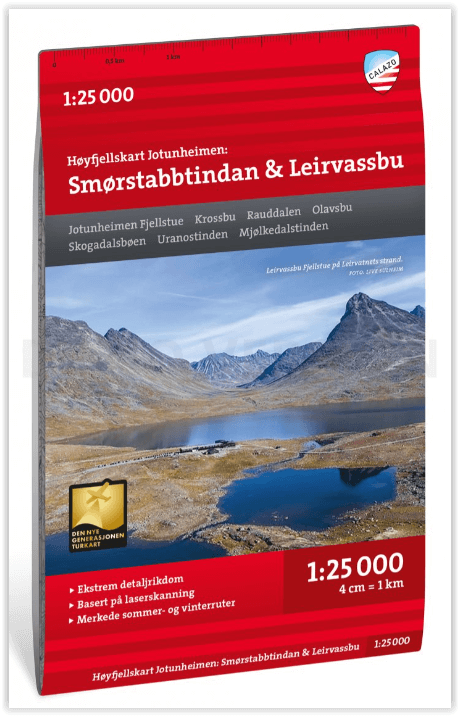 Wandelkaart Hoogalpinekaart 150 Smørstabbtindan & Leirvassbu - Calazo