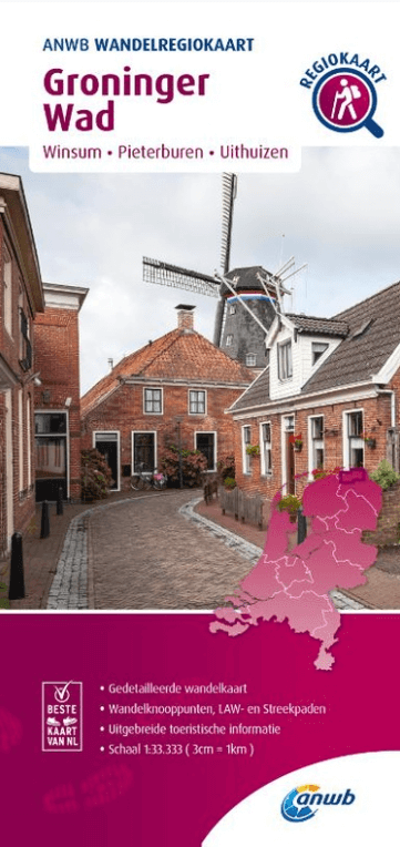 Wandelkaart wandelregiokaart Groninger Wad - Anwb Media