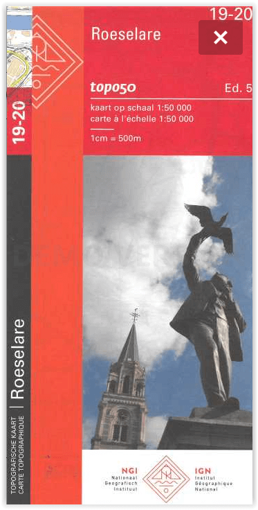 TOPO Wandelkaart 19-20 Roeselare - NGI