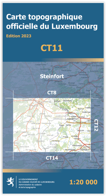 Wegenkaart CT11 Steinfort Provincie Luxemburg - TD Luxemburg