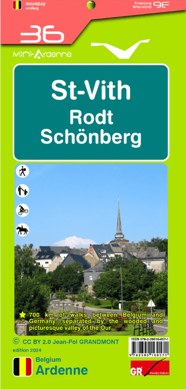 Wandelkaart 36 St-Vith- Rodt & Schönberg - Mini Ardenne