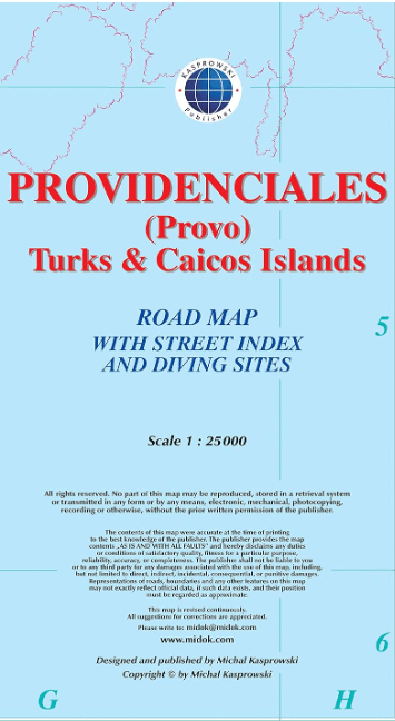 Wandelkaart Providenciales - Turks & Caicos Islands - Kasprowski