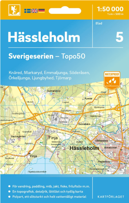 Wandelkaart 5 Sverigeserien Hässleholm - Norstedts