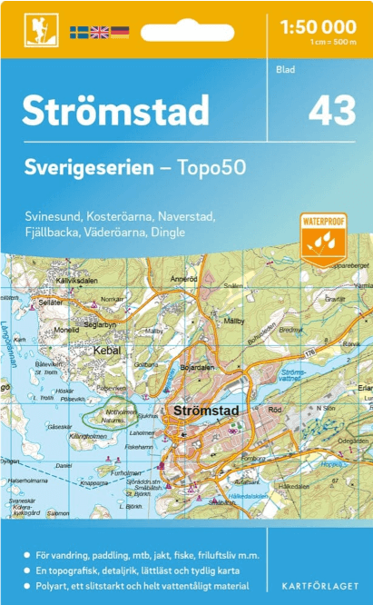 Wandelkaart 43 Sverigeserien Strömstad - Norstedts