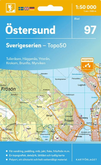 Wandelkaart 97 Sverigeserien Östersund - Norstedts