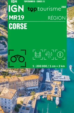 Landkaart Wegenkaart MR19 Corsica mini region - IGN