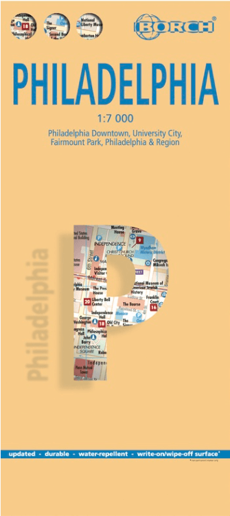 Stadskaart plattegrond Philadelphia Pensilvania USA - Borch