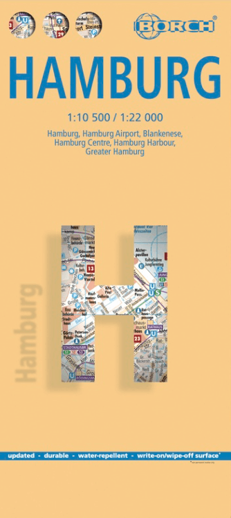 Stadskaart plattegrond Hamburg Duitsland - Borch
