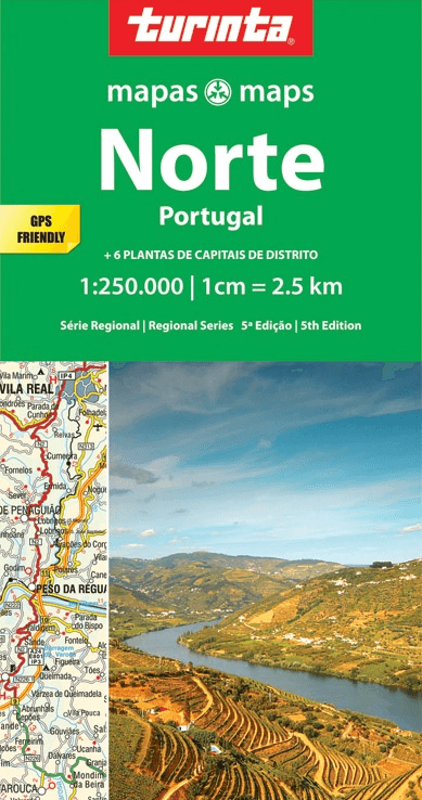 Landkaart 1 Portugal Noord - Turinta