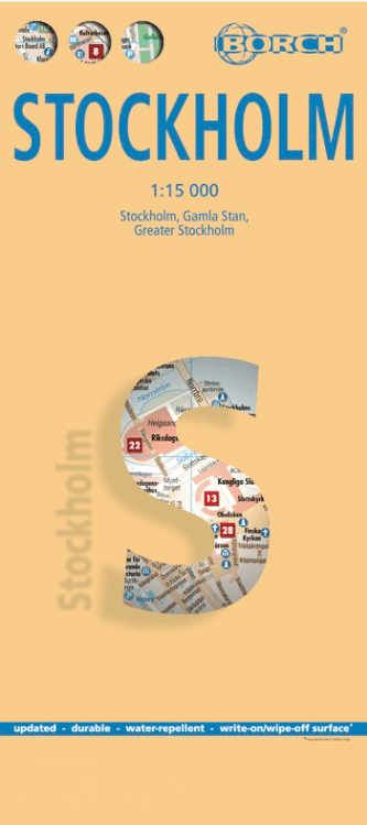 Stadskaart plattegrond Stockholm Sweden - Borch