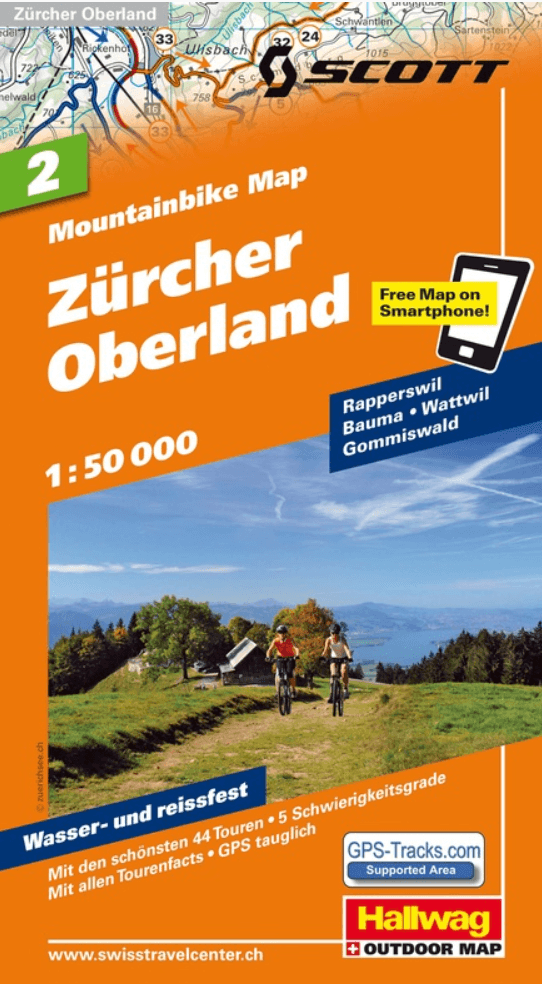 Mountainbike kaart 02 Zürcher Oberland - Hallwag