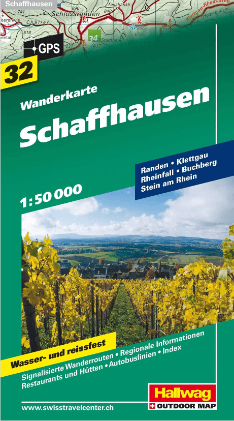 Wandelkaart WK.32 Schaffhausen Kanton Bern - Hallwag