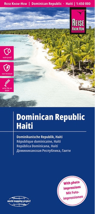 Landkaart Wegenkaart Dominicaanse Republiek & Haïti - Reise 