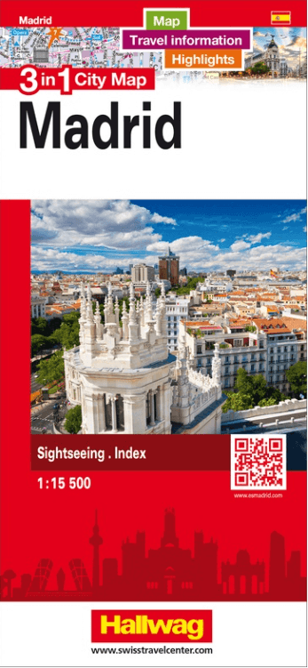 Stadskaart Plattegrond Madrid Spanje 3 in 1 CityMap - Hallwag
