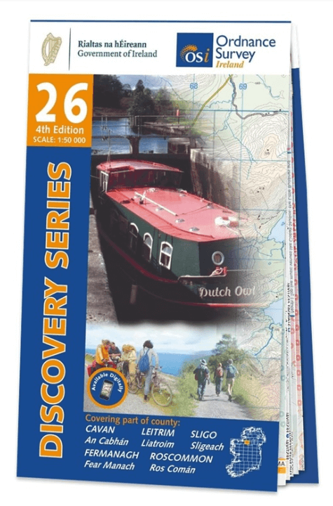 Wandelkaart 26 County Cavan, Fermanagh, Leitrim, Rosc. & Sligo - OSI