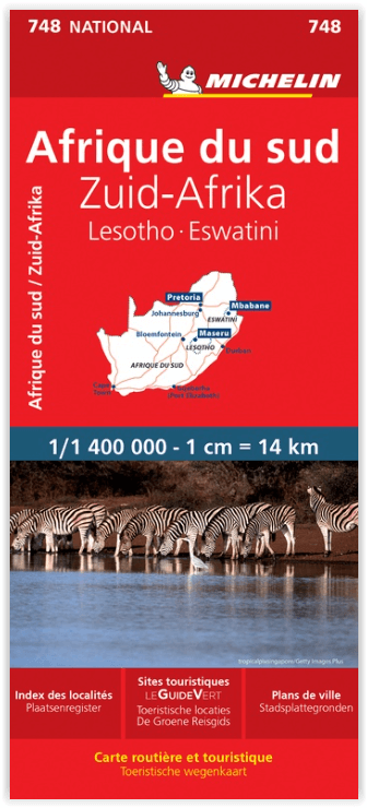 Landkaart Wegenkaart 748 Zuid-Afrika - Michelin