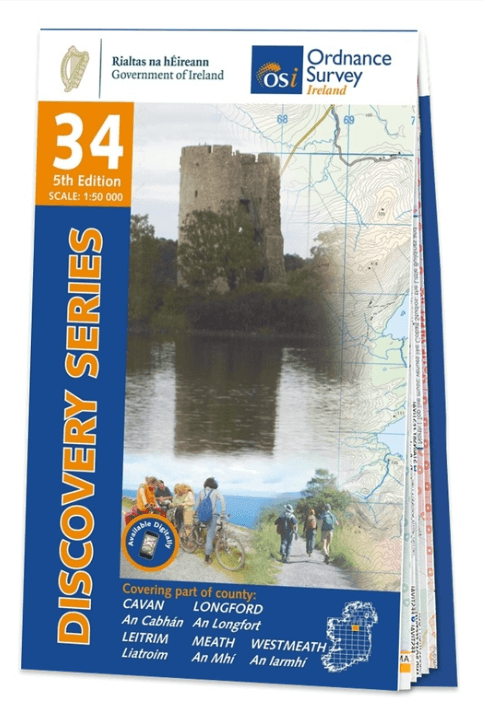 Wandelkaart 34 County Cavan, Leitrim, Longford & Westmeath - OSI
