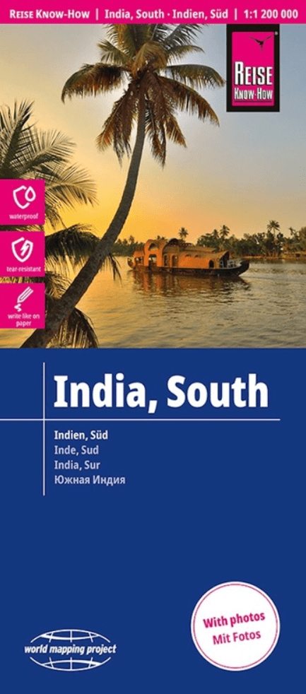 Landkaart Wegenkaart India Zuid - Reise Know-How Verlag