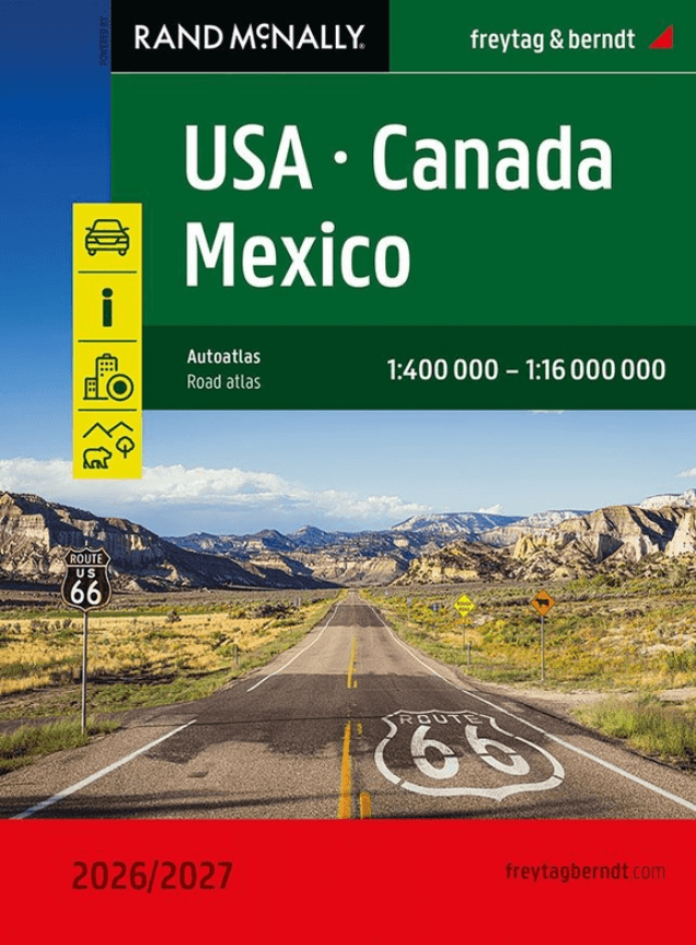 Wegenatlas USA, Canada & Mexico 2026 -2027 Ringband & A4 - F&B
