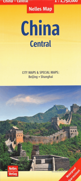Landkaart Wegenkaart China Centraal, Beijjing & Shanghai - Nelles