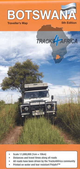 Landkaart Wegenkaart 20 Botswana - Tracks4afrika