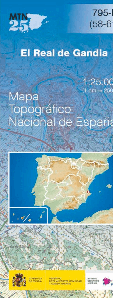 Wandelkaart 000795.2 Real de Gandía, Valencia Valencia, Spanje